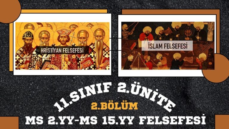 MS 2.YÜZYIL-MS 15. YÜZYIL FELSEFESİ 11.SINIF 2.ÜNİTE 2.BÖLÜM(TYT FELSEFE) + SUNUM